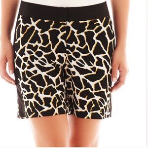 NWT Worthington giraffe print dress shorts Sz 14
